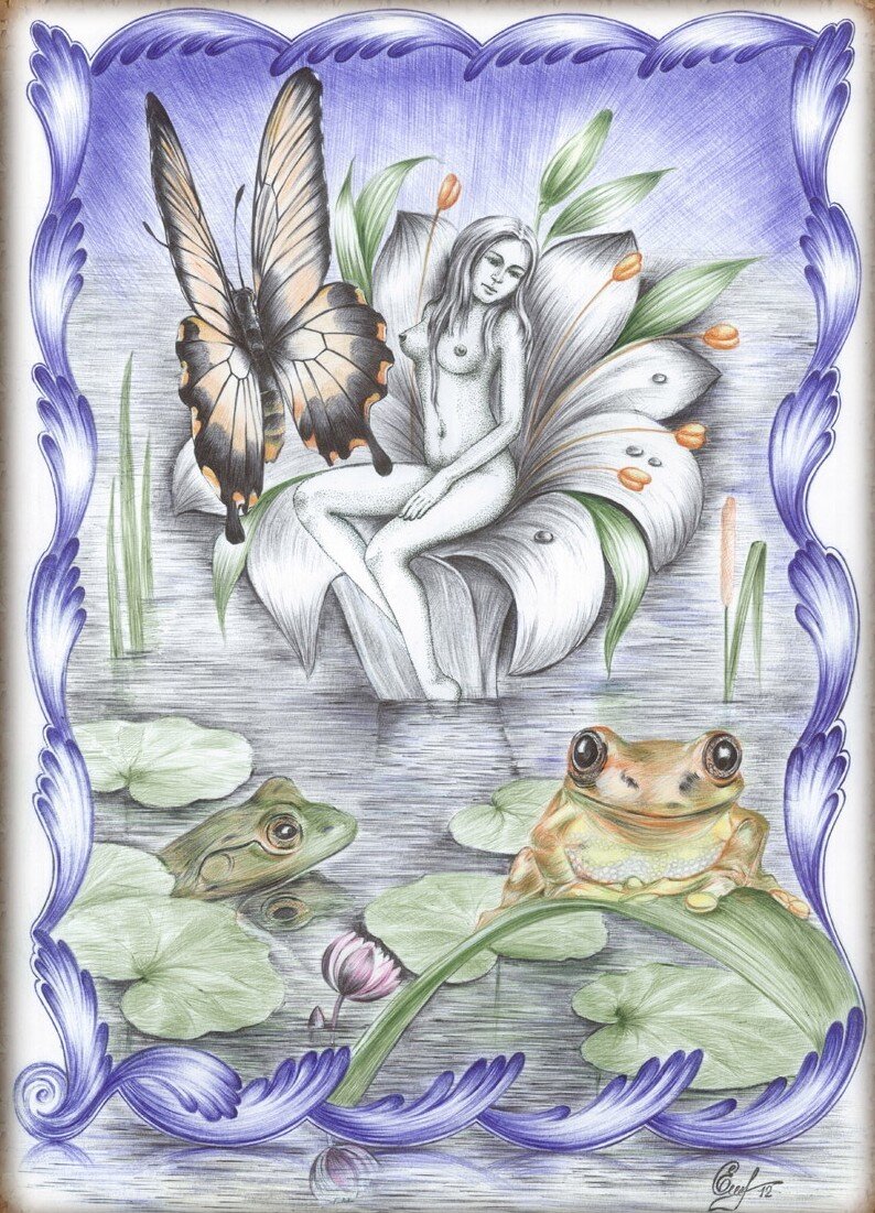 Иллюстрация к сказке Г.Х. Андерсона " Дюймовочка"