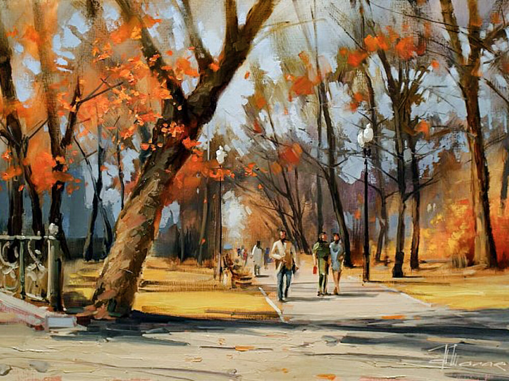 Художник Алексей Шалаев "Сентябрь - художник. Страстной бульвар"