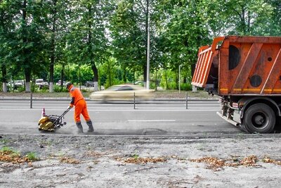    Ямочный ремонт дорог в Подмосковье ©Пресс-служба министерства транспорта и дорожной инфраструктуры Московской области