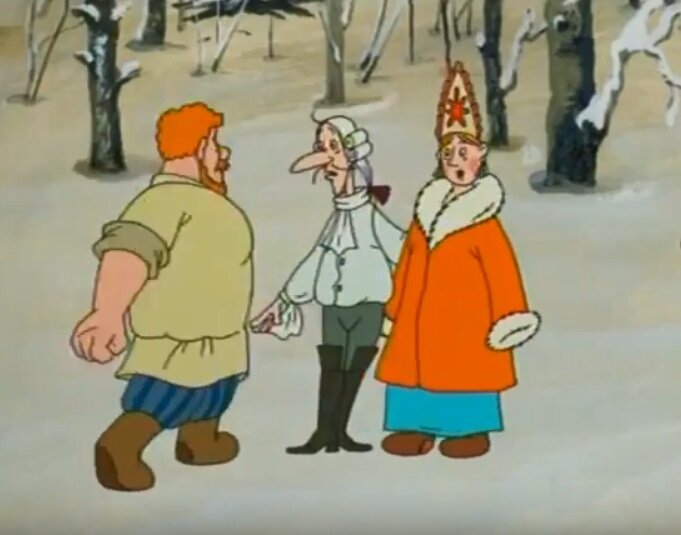 кадр из мультфильма "Мюнхгаузен в России",  Беларусьфильм, СМ-фильм, 2006