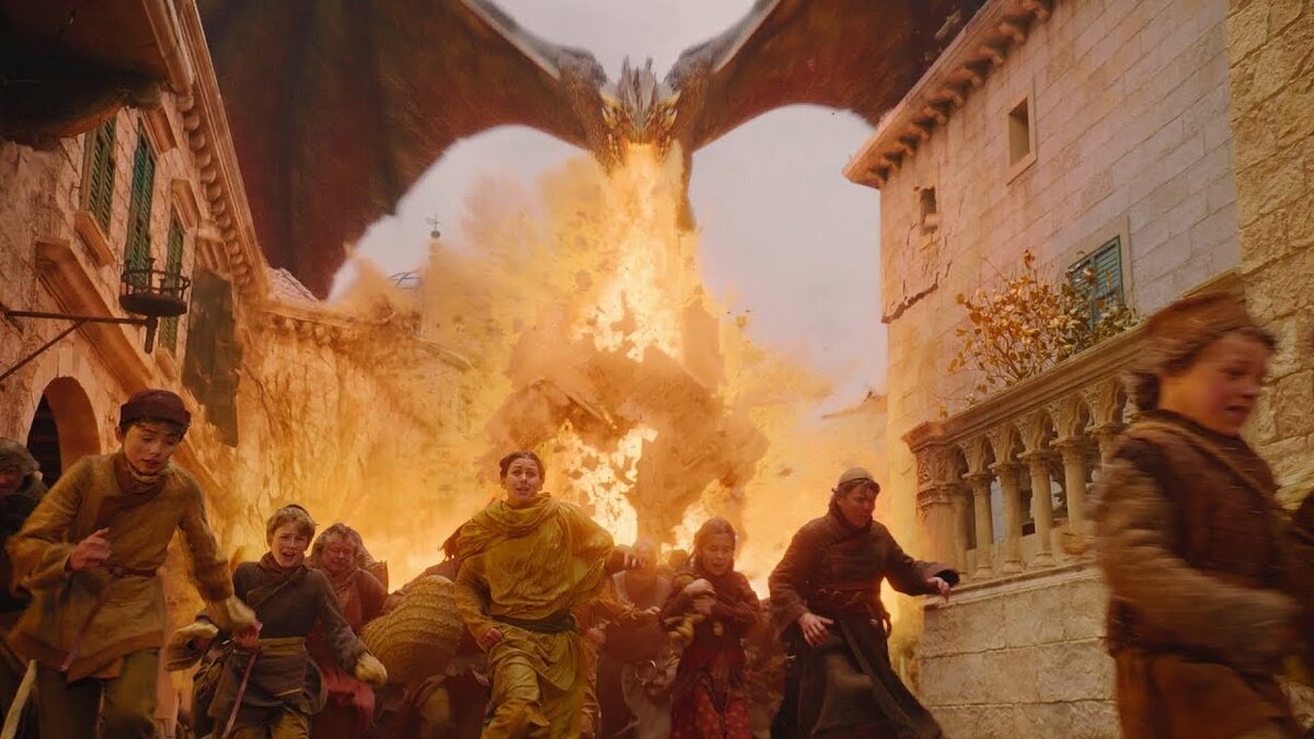 Дрогон сжигает Королевскую Гавань. "Игра престолов". Источник maxresdefault