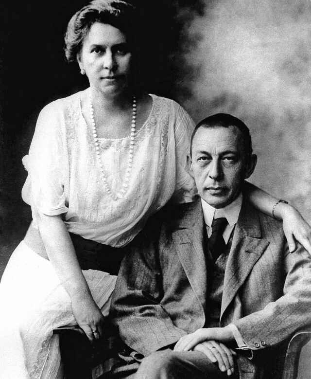Сергей Рахманинов с супругой