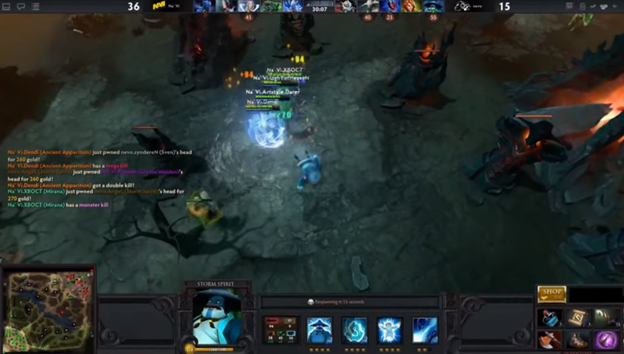 Фрагмент из игры Na`Vi, на TI 2011, когда Артстайл играл на Night Stalker.