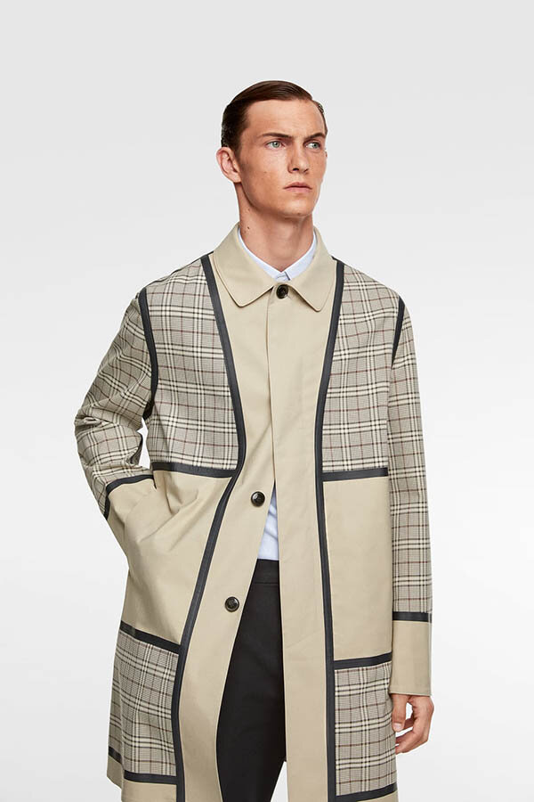 Модный мужской тренч 2019 для дождливой погоды от Zara