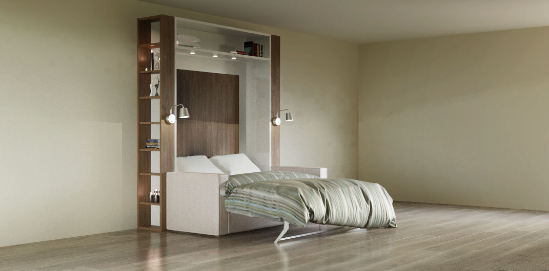 Композиция шкаф-диван-кровать по цене одного дивана