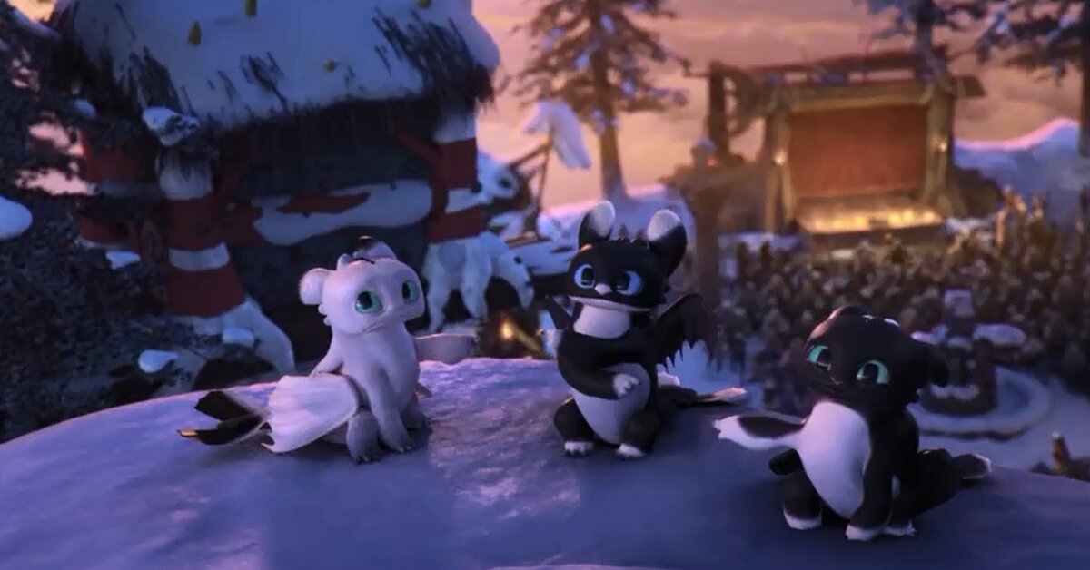 Как приручить дракона возвращение домой - дракончики прилетели к людям!