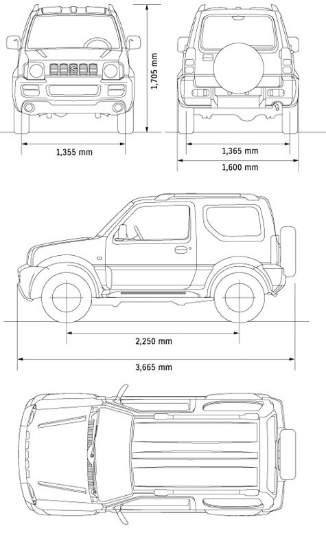 Сузуки джимни чертеж