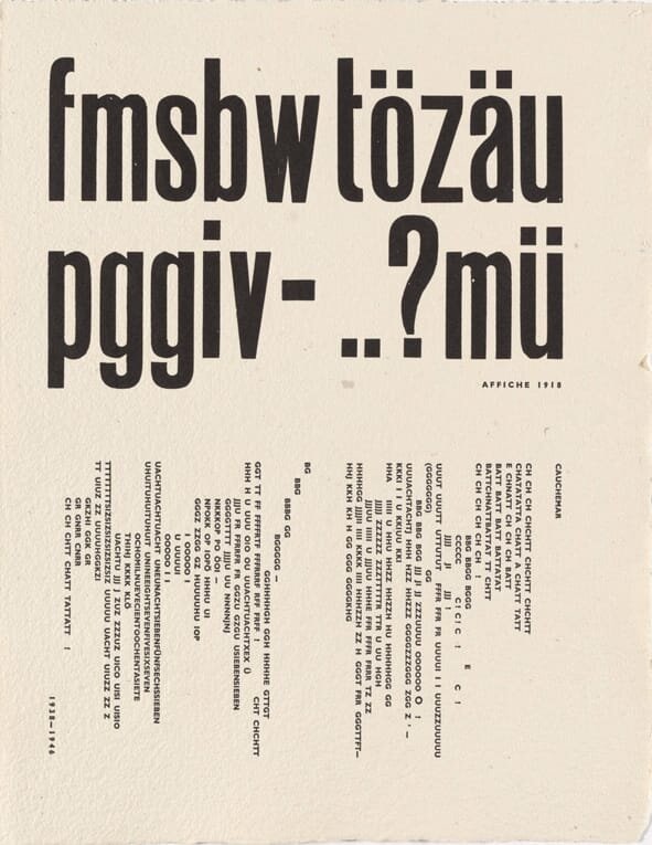 Рауль Хаусман. Листы из Livre d_artiste. Поэзия неведомых слов, 1949