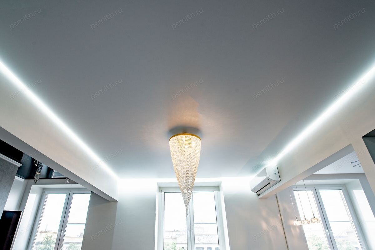 27 красивых натяжных потолков в зал: выбор материала и стиля | Потолки ...