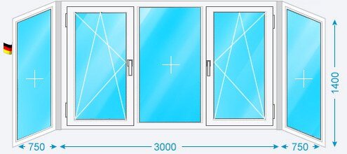 Схема балкона ,утвержденная Заказчиком