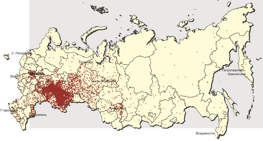 Территория проживания татар