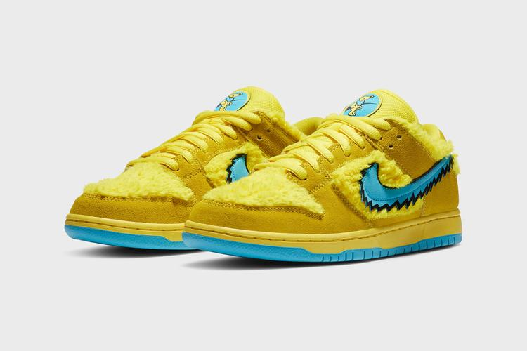 Nike SB Dunk Low x Grateful Dead в расцветке Opti Yellow/Blue Fury