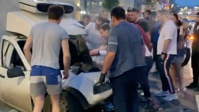 Кадры с места ДТП