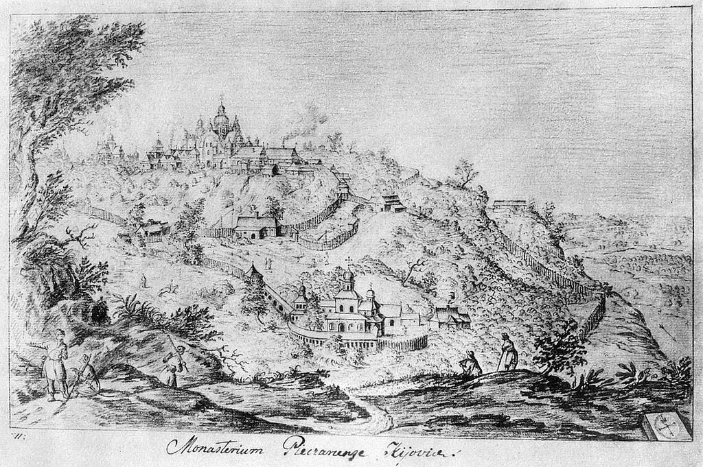 Печерский монастырь на рисунке Абрахама ван Вестерфельда, 1651 год
