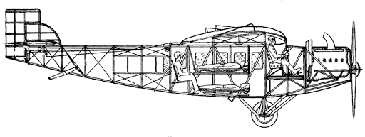 Чертёж санитарного самолёта К-3 / РОКК-1