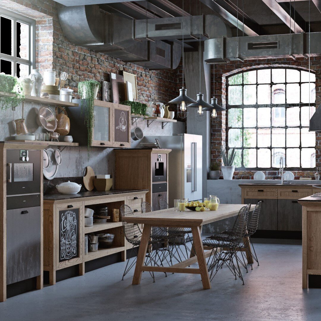 Кухня "Лофт" без верхних шкафов