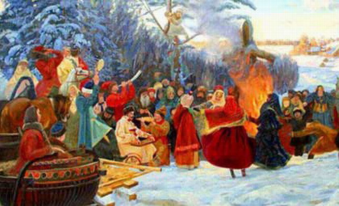 Эх, Масленица, сытная, медовая. Молодежь несется с гор – румяная, бедовая!