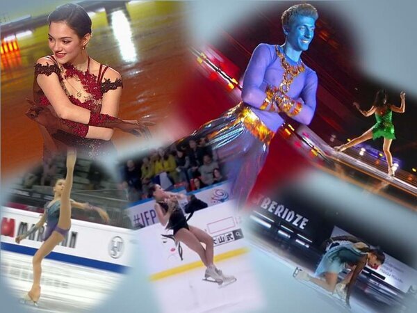 коллаж  из скриншотов выступлений