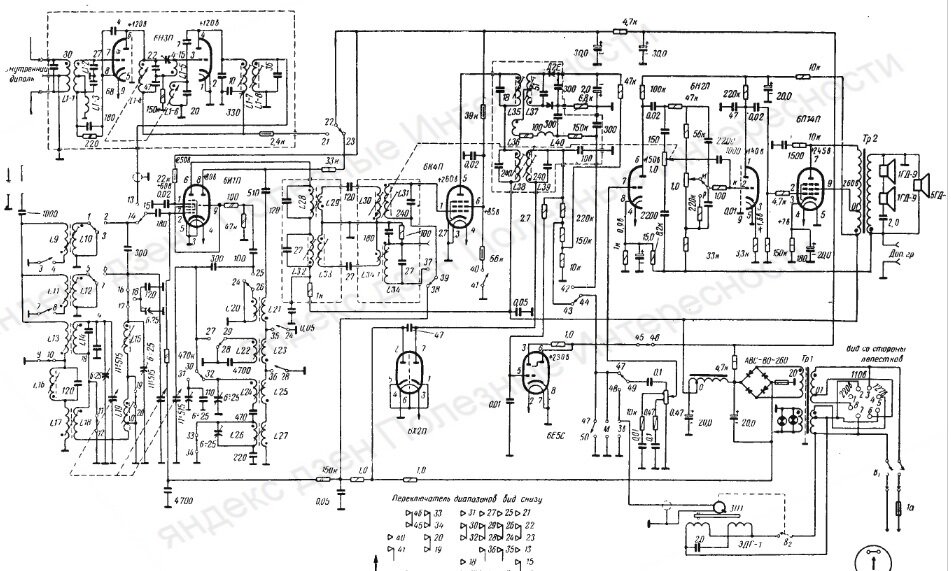Радиола сакта схема принципиальная электрическая