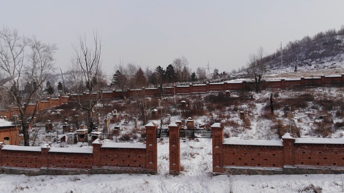 Вид на еврейское кладбище в Сретенске
