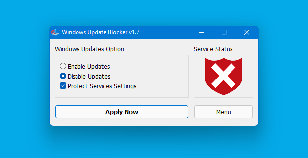 Windows Update Blocker — бесплатная (и работающая) программа для отключения обновлений Windows 10