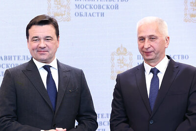    Губернатор Московской области Андрей Воробьев на совещании с Владимиром Путиным в режиме видеоконференции © Антон Чернов, «Подмосковье Сегодня»