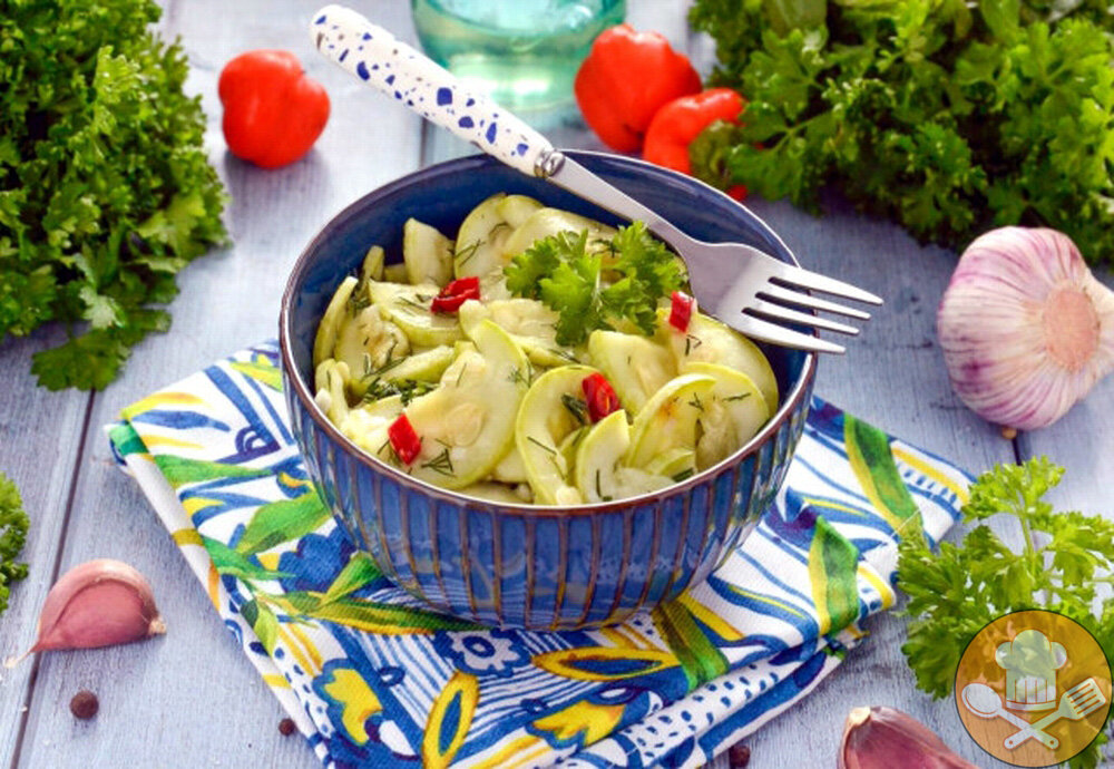 Маринованные кабачки с медом и чесноком