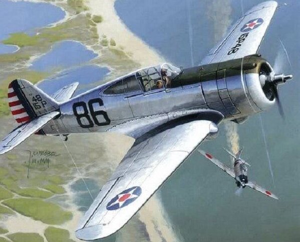 Без сомнения самый известный из "Хоков-75", вернее его американская вариация P-36A лейтенанта Расмуссена. Да и дата событий знаковая: 07.12.41.