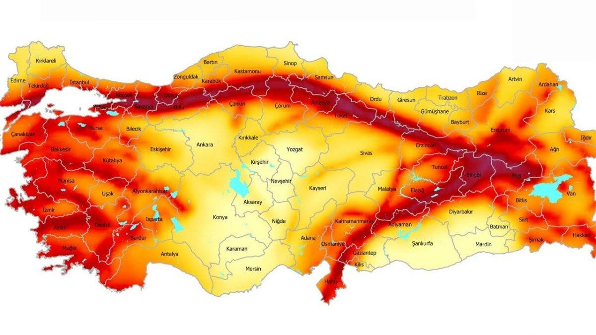 Карта сейсмической опасности