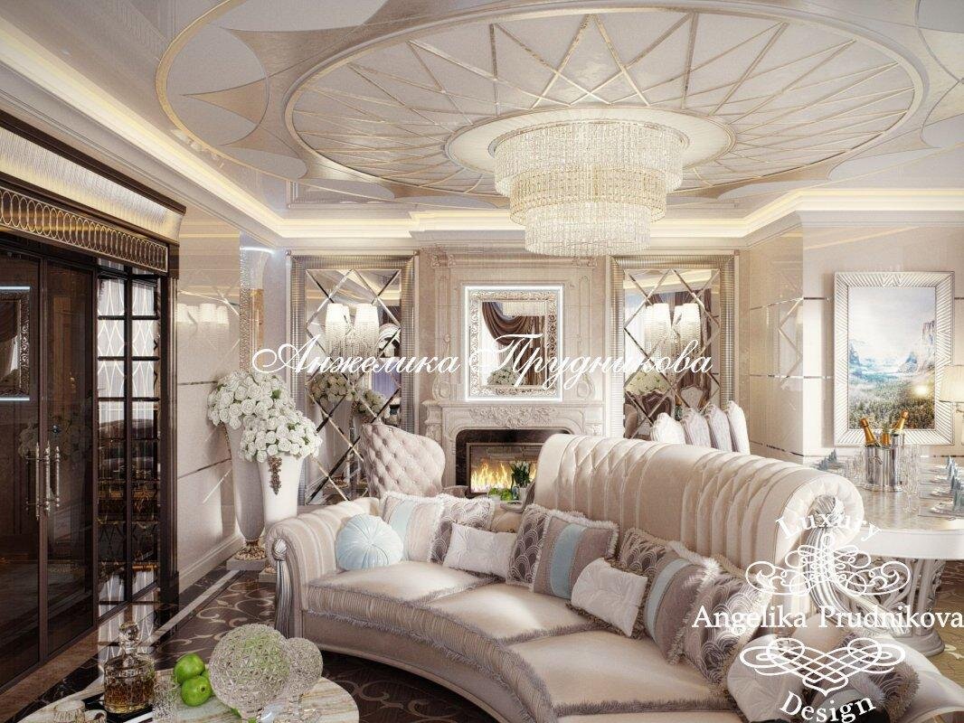 На фото: Дизайн-проект интерьера квартиры в стиле ар-деко в ЖК «Звезды Арбата»