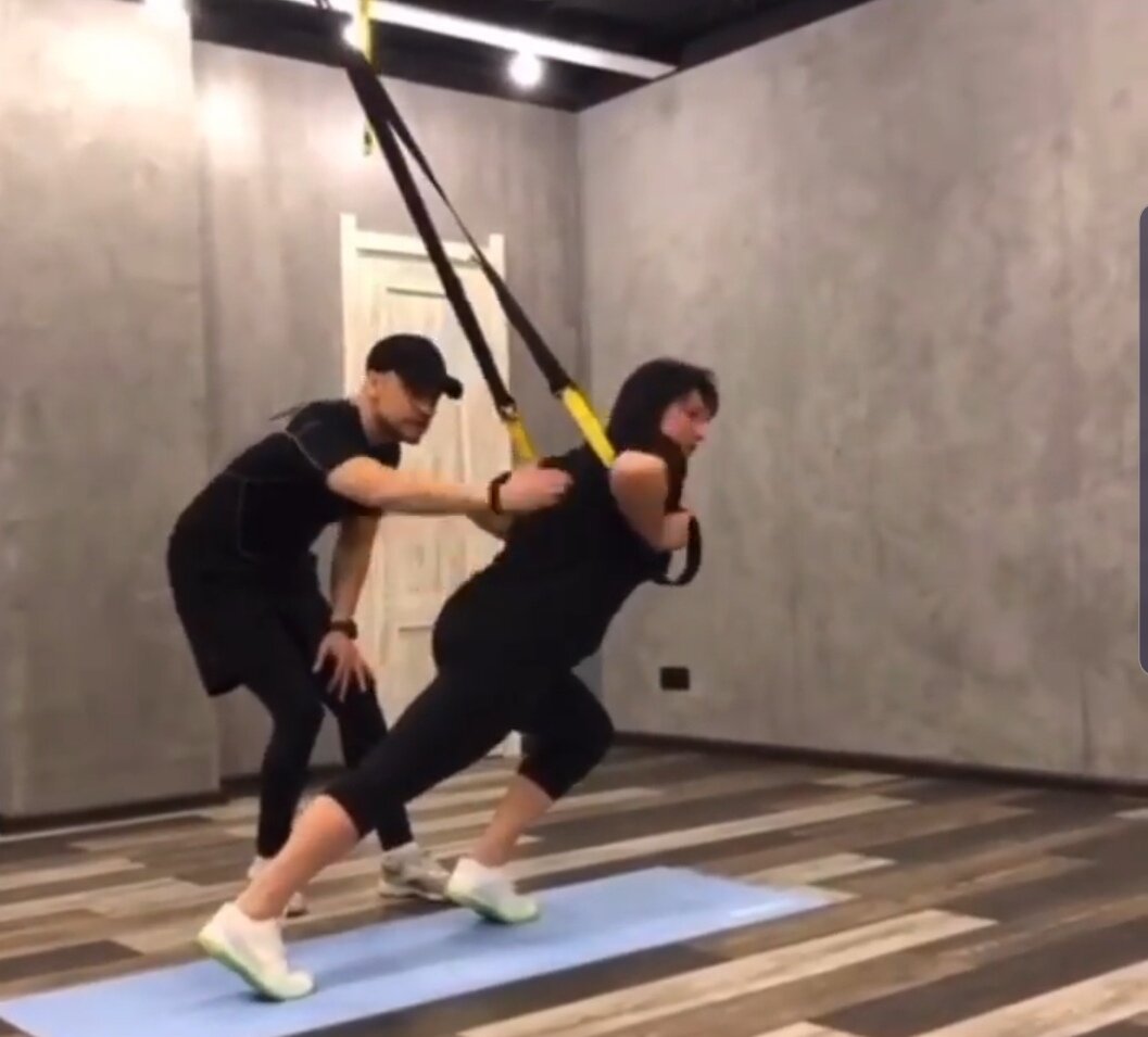 Тренирую при помощи TRX