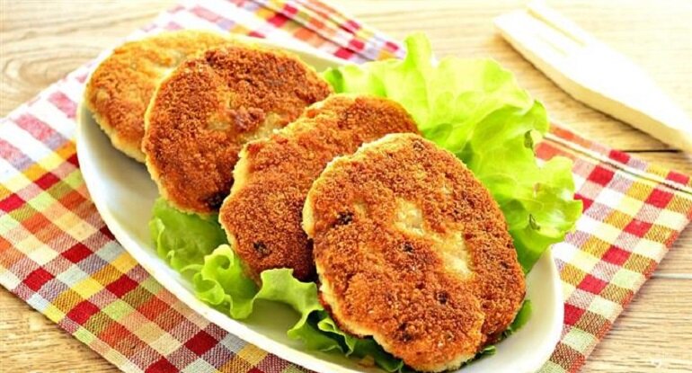 Рыбные котлеты с сыром