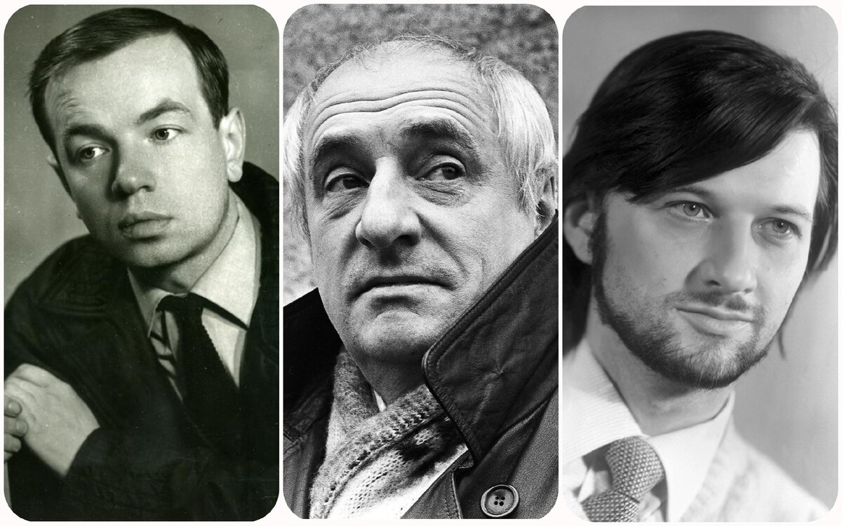 Слева направо: Андрей Вознесенский, Марк Захаров, Алексей Рыбников