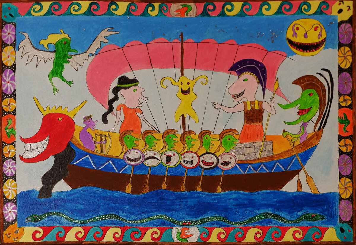 Автор всех картин Илья Царёв (outsider-art.ru)