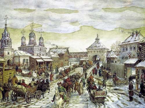 Стены Белого города у его Мясницких (Фроловских) ворот