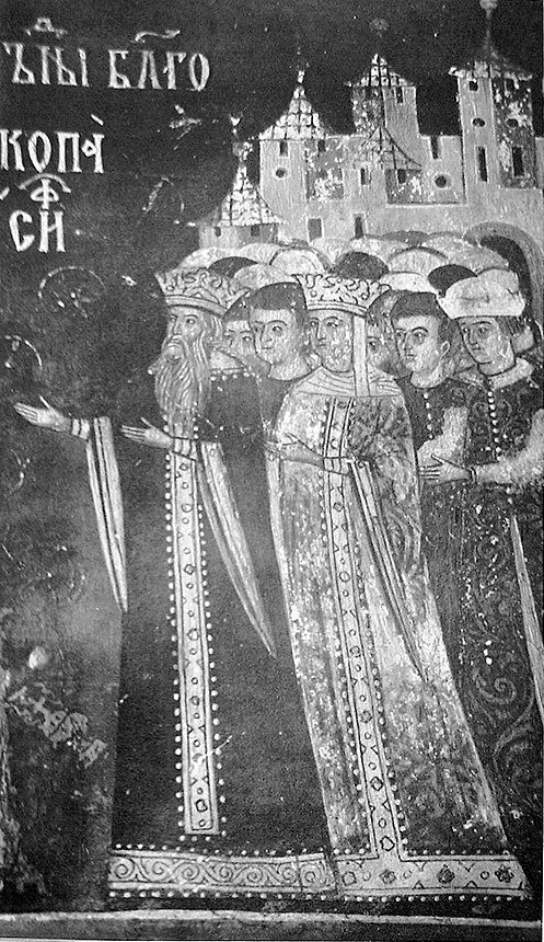 Александр Добрый — донаторское изображение на фреске в румынском монастыре Сучевица, уезд Сучава. Источник: ru.wikipedia.org