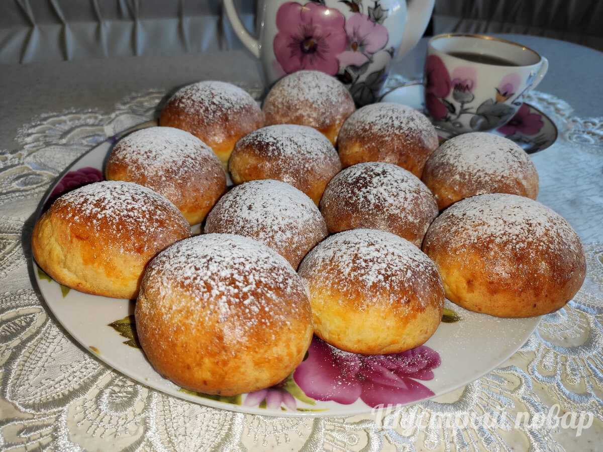 Булочки с творогом в духовке без дрожжей