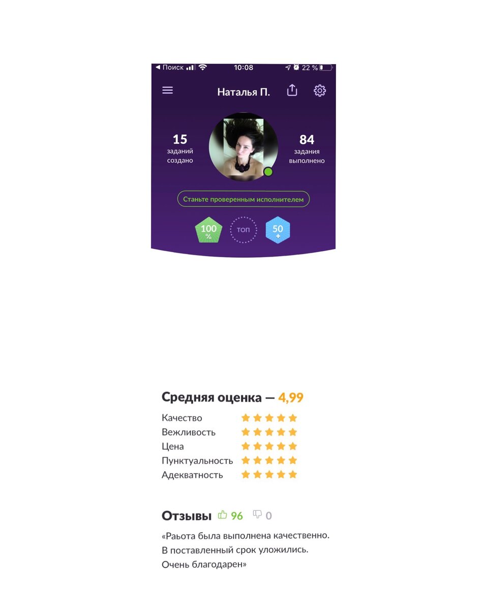 Мой профиль. Как видите я тут и заказчик и исполнитель.