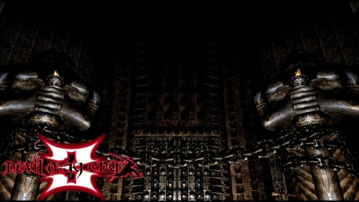 Вернёмся к играм. Кто не знает, Агни и Рудра – демонические мечи, которые изначально преграждают Данте путь, являясь стражами вот этих ворот: