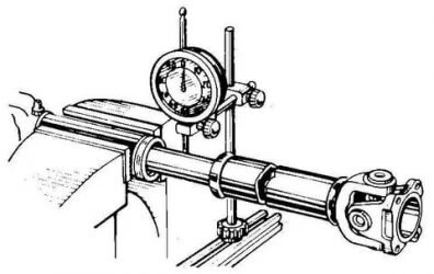 измерение карданного вала на биение