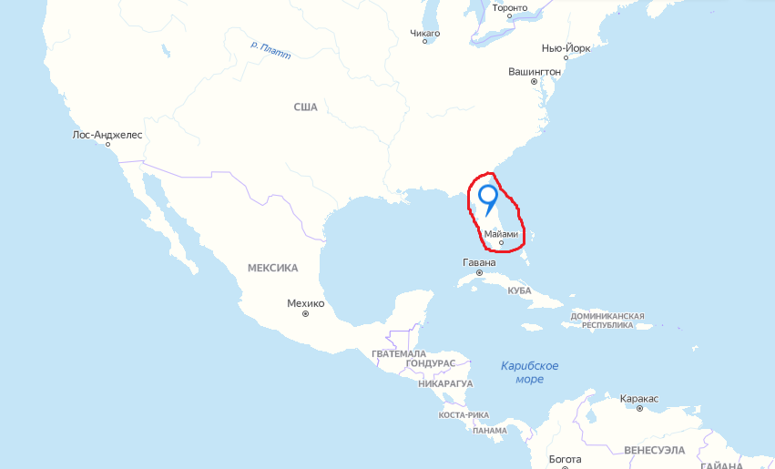 С.Америка,п-ов Флорида