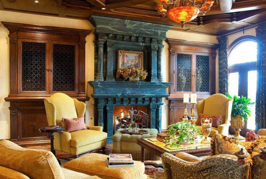 Викторианский стиль — отличное решение для просторных помещений: фотография взята из источника yandex.ru 