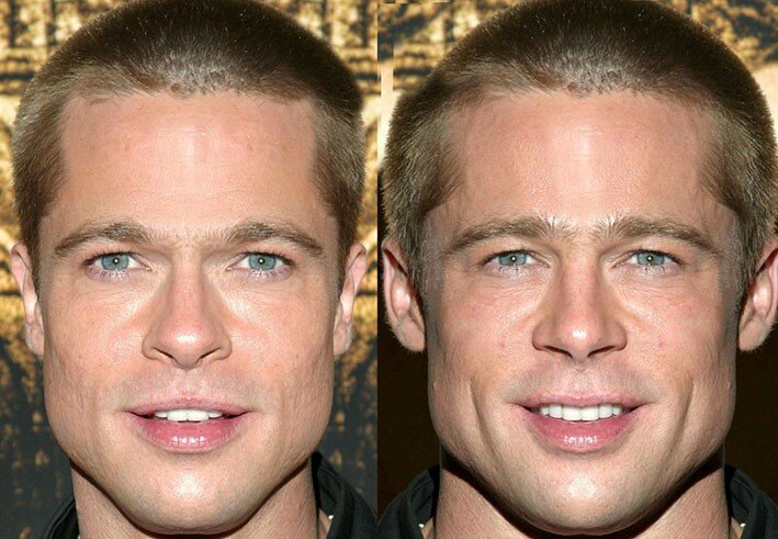 Симметричный Брэд Питт. Источник фото: https://clck.ru/Ucfy8