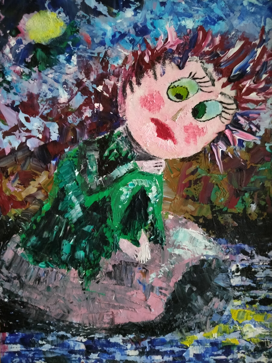 Психологический автопортрет. Это я не грустная, это я задумалась. О смысле жизни, вероятно))) 