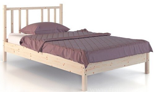 Размеры: длина - 205,9 см, ширина - 125,9 см, высота - 100 см. Размер спального места: 120х200 см. Цвет: натуральная сосна. Материал: массив сосны. Деревянная кровать Карелия со спальным местом 120х200 см изготовлена из массива сосны. Идеально подойдет как для дачного домика, так и для квартиры. Все детали тщательно отшлифованы. Кровать продается без матраса и основания, приобретаются отдельно.