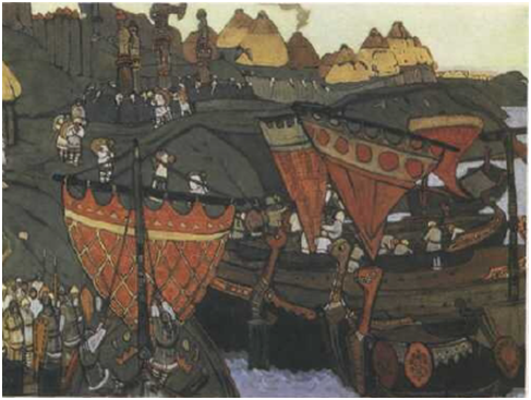 Картина “ Славяне на Днепре”. Художник Н.К.Рерих.                                                    