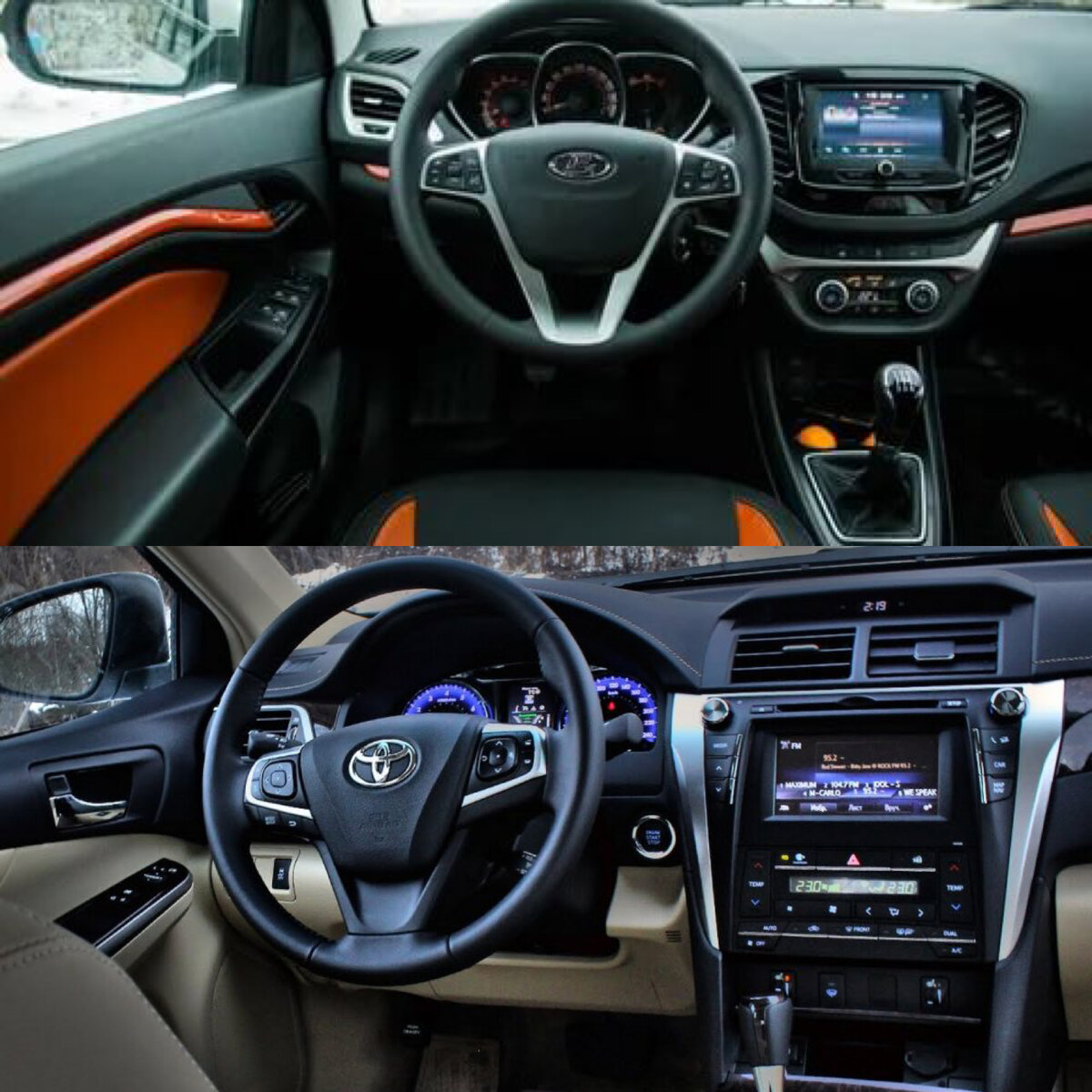 Сравним опции Camry и Vesta в бюджете 1.1 - 1.2 млн. рублей