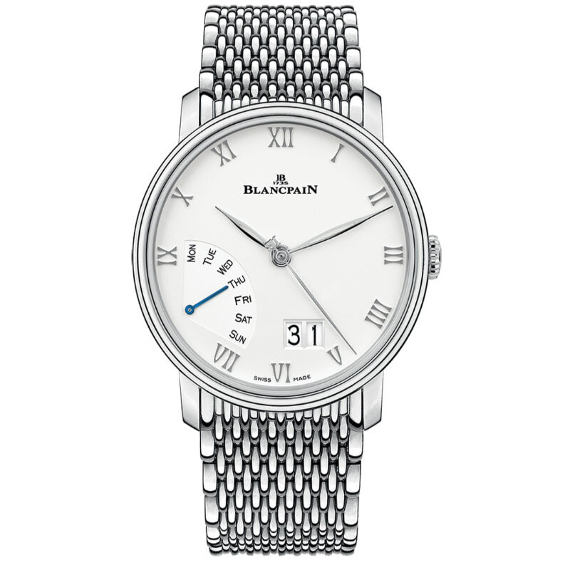Часы Blancpain Villeret с 40,5 мм стальным корпусом и ретроградным указателем дней недели