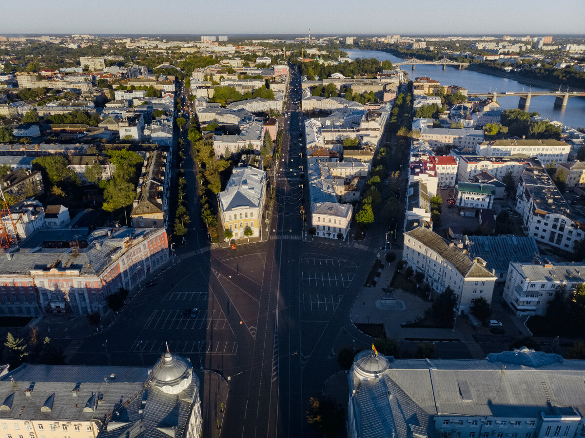Трехлучевая планировка центра Твери (фото В. Шустров)