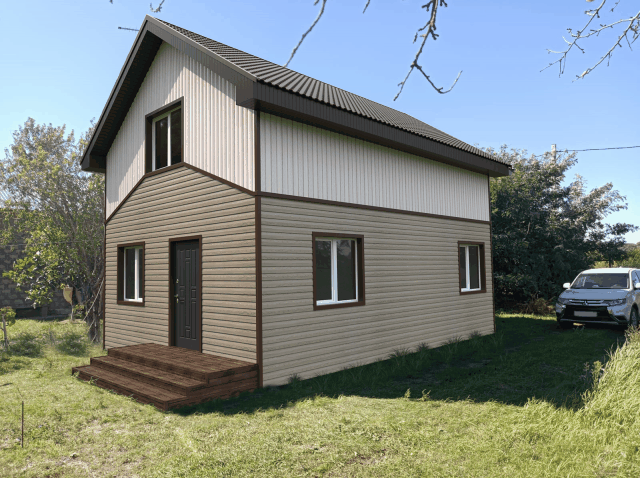 Сайдинг Ю-Пласт Тимберблок Комбинация Дуб, Пихта